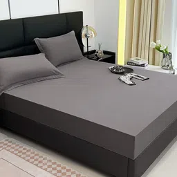 JC HOME Grey 150 TC Queen Bedsheet with 2 Pillow Covers-image-21