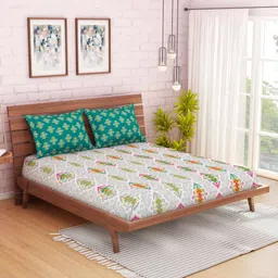 SPACES Unisex Green Bedsheets-image-10