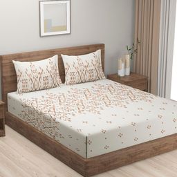 SWAYAM Unisex White Bedsheets-image-37