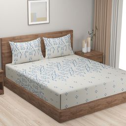 SWAYAM Unisex White Bedsheets-image-9