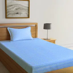 KLOTTHE Printed 300TC Single Bedsheet & 1 Pillow Cover-image-53