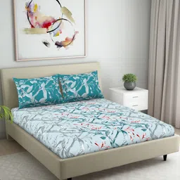 Welspun Unisex Teal Bedsheets-image-18