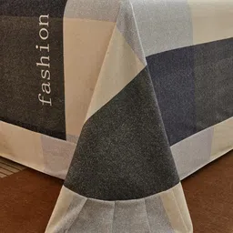 JC HOME Grey & Cream Geometric Printed 220 TC Single Bedsheet With 2 Pillow Covers image 3