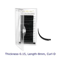 NAGARAKU Women Black Matte Flat Ellipse False Eyelashes-10