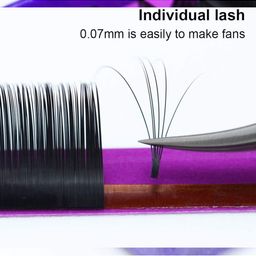 NAGARAKU Black 12 Rows Volume Premium Camellia Eyelash Extensions - Curl B - 0.07/8-10-12-37