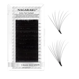 NAGARAKU Black Easy Fanning 12 Rows Mega Volume Eyelash Extension - Curl C-16