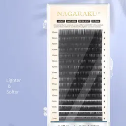 NAGARAKU Black Individual Eyelash Manual Fans-Making 16 Rows Eyelashes- Curl D - 0.07/7-5