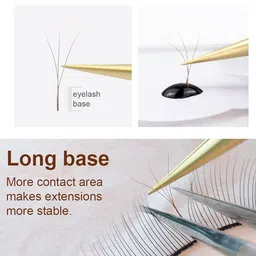 NAGARAKU Brown Automatic Flower W Shape Bloom 3D Premade Fans Eyelash Extensions - Curl D image 3