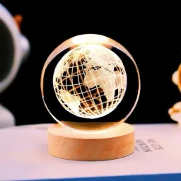 Galaxy Crystal Ball Night Light,2.4 inch Glass Ball Night Lamp with Woodern Base Table Lamp-11