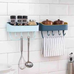 Containers Kitchen Rack Kitchen utility wall shelf Plastic-image-79
