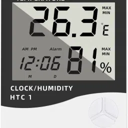HTC-1 Digital Clock with Temperature & Humidity Display HTC-1 Digital Clock with Temperature & Humidity Display All-in-One Digital Moisture Measurer-44