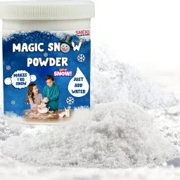 Artificial Magical Fake Fluffy Instant Ice Snow Making Powder Kit for Girls Boys Kids Perfect for Fun playing party school projects games Christmas Tree Decoration fun Ice snow playtime (50 gm) Pack 1-picture-15