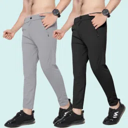 Regular Fit Men Multicolor Lycra Blend Trousers-picture-11
