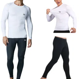 Self Design Men White Tights-image-52