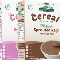 USDA Certified Stage1 Porridge Mixes | Organic Baby Food for 6 Months Old Baby | Ragi, Brown Rice - 2 Packs, 200g Each Cereal-19