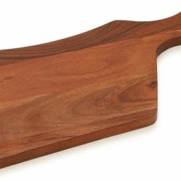 14 x 6.5 Inch Handcrafted Brown Acacia Rectangular Wooden Serving Platter Tray Serving Set-image-30