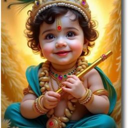 FrameHouse's Beautiful Natural Bal Krishna (Ladu Gopal) Posters (Unframed) For Pregnant Woman, Home, Bedroom, Living Room Wall Decoration Of Size 12X18 Inches (30X45 CM) Photographic Paper-10