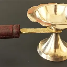 Kapoor Arti Diya, Dhoop Dani (4.5 inch Length, Small Size) Brass Table Diya-image-47