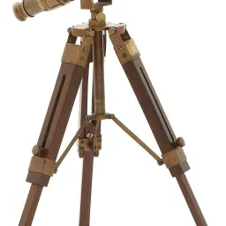 Calvin handicrafts Timeless Brass Wood Telescope Wooden Tripod Catadioptric Telescope-image-47