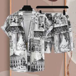 Men Night Suit Set Grey Abstract-image-25
