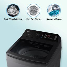 samsung 9 kg with Wi-Fi Enabled Fully Automatic Top Load with In-built Heater Grey image 5