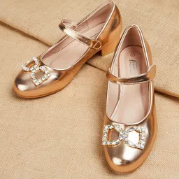 Fame Forever by Lifestyle Girls Embellished Party Block Pumps-49