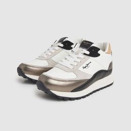 Pepe Jeans Women Dean Kent Colourblocked Comfort Insole Contrast Sole Sneakers-23