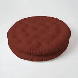 SKANDA FAB Brown 2 Pieces Pure Cotton Floor Cushions-image-83
