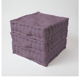 SKANDA FAB Purple 3 Pieces Quilted Pure Cotton Floor Cushions-31