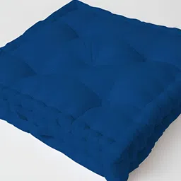 SKANDA FAB Blue Pure Cotton Square-Shaped Floor Cushion-image-12