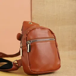 HAUTE SAUCE by  Campus Sutra Leather Crossbody Bag-17