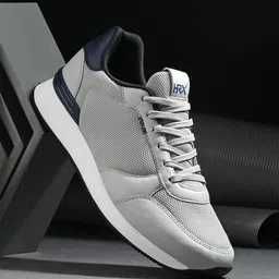 HRX by Hrithik Roshan Men Grey Heritage Comfort Insole Mesh Sneakers-picture-22