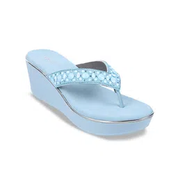 Mochi Embellished Open Toe Wedges-picture-9