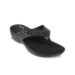 Mochi Black Embellished Comfort Sandals-10