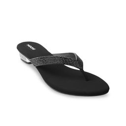 Mochi Black Embellished Block Sandals-25