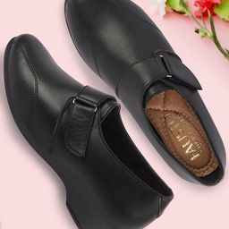 FAUSTO Round Toe Comfort Heel Derbys-4