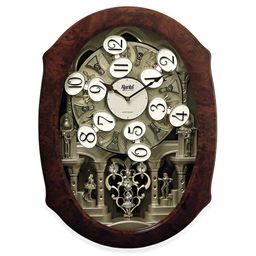 Ajanta Brown Round Traditional Wall Clock-image-12