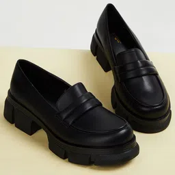 Ginger by Lifestyle Women Platform Heeled Penny Loafers-image-16
