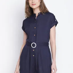 DRAAX Fashions Mandarin Collar Playsuit-picture-17