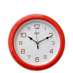 Ajanta Red & White Contemporary Glass Round Wall Clock-15