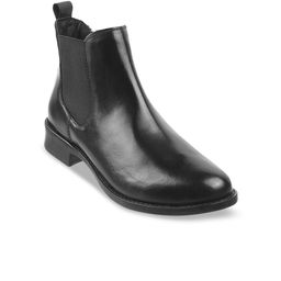 Metro Black Block Heeled Boots-picture-52