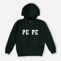 Pepe Jeans Boys Typography Printed Cotton Hooded Front-Open Sweatshirts-picture-22