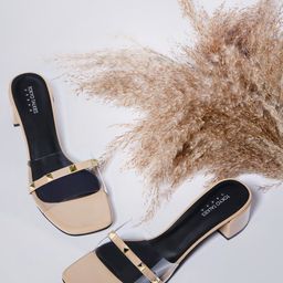 Tokyo Talkies Studded Open Toe Block Heels-image-1