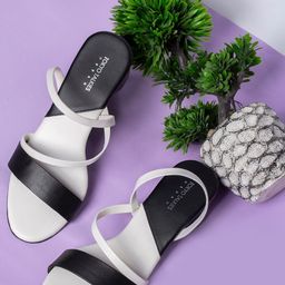 Tokyo Talkies Black Colourblocked Open Toe Block Heels-31