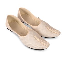 Aristitch Men Woven Design Pointed Toe Mojaris-6
