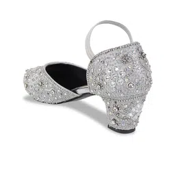 Mochi Embellished Round Toe Block Heels image 2