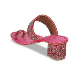 Mochi Embellished One Toe Block Heels image 2
