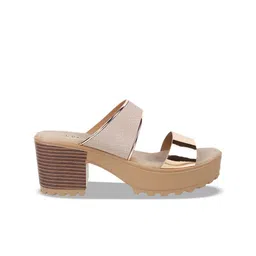 Mochi Two Strap Textured Platform Heels image 2