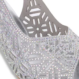 Mochi Embellished Block Peep Toes With Backstrap image 4