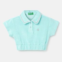 United Colors of Benetton Girls Polo Collar Short Sleeves T-shirt-image-98